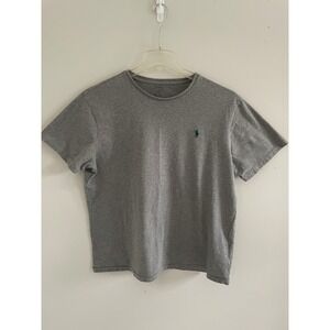 Polo Ralph Lauren Mens Gray Crew Neck T Shirt XL Big Pony Logo Short Sleeve